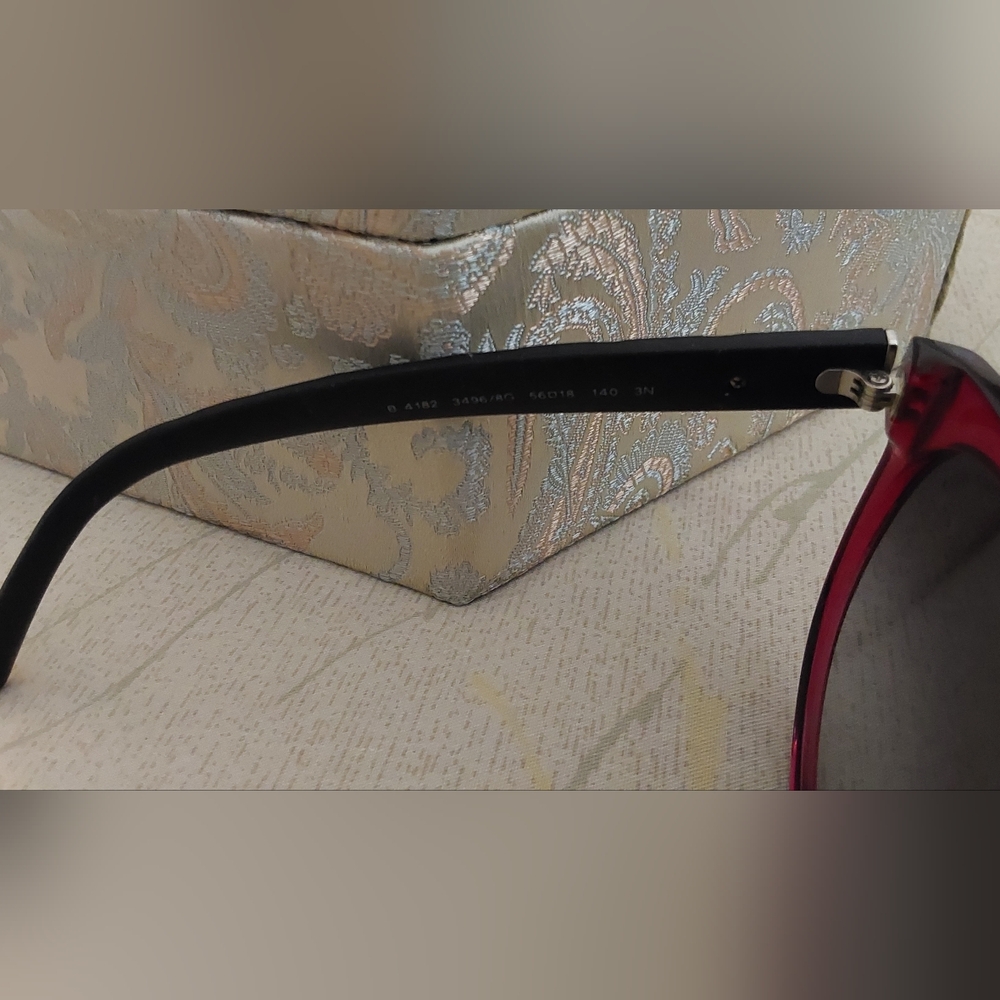 BURBERRY Women's Burgundy Sunglasses B4182 56-18-140 - Picture 10 of 10